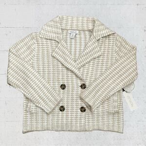 NWT Rachel Zoe Double Breasted Super Soft Knit Cardigan Sweater Jacket Size S